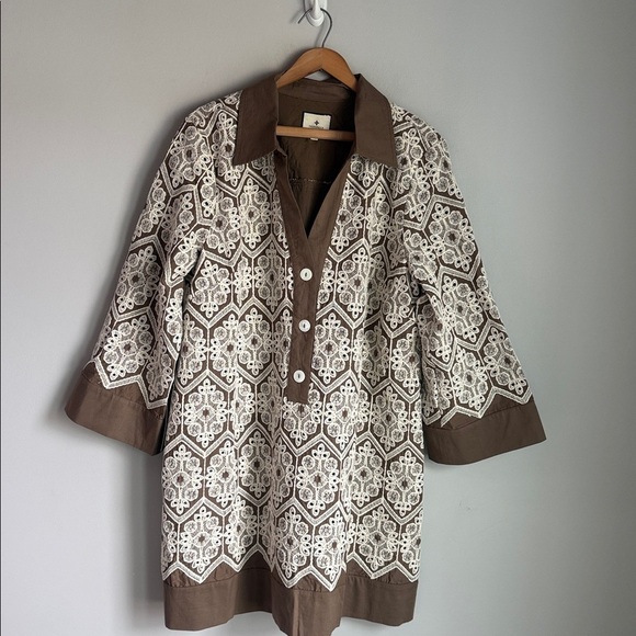 NEW Tuckernuck Mocha Mousse Lace Collier Dress XL - Picture 2 of 12